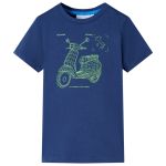 Tricou pentru copii, albastru închis, 128 GartenMobel Dekor