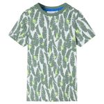 Tricou pentru copii, ecru și iederă închisă, 104 GartenMobel Dekor