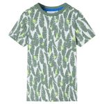 Tricou pentru copii, ecru și iederă închisă, 92 GartenMobel Dekor