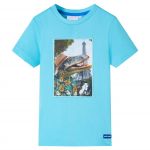 Tricou pentru copii, albastru verzui, 92 GartenMobel Dekor
