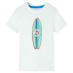 Tricou pentru copii cu mâneci scurte, ecru, 104 GartenMobel Dekor