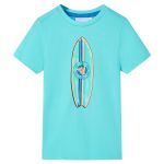 Tricou pentru copii cu mâneci scurte, turcoaz, 92 GartenMobel Dekor