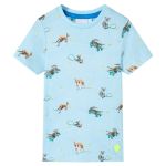 Tricou pentru copii, albastru deschis melanj, 116 GartenMobel Dekor
