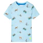 Tricou pentru copii, albastru deschis melanj, 92 GartenMobel Dekor