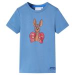 Tricou pentru copii cu mâneci scurte, albastru mediu, 116 GartenMobel Dekor