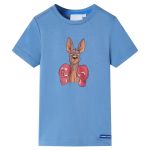 Tricou pentru copii cu mâneci scurte, albastru mediu, 140 GartenMobel Dekor