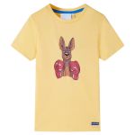 Tricou pentru copii cu mâneci scurte, galben, 116 GartenMobel Dekor