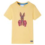 Tricou pentru copii cu mâneci scurte, galben, 128 GartenMobel Dekor