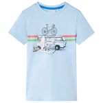 Tricou pentru copii, albastru deschis, 128 GartenMobel Dekor