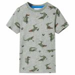 Tricou pentru copii, kaki deschis melanj, 140 GartenMobel Dekor