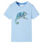 Tricou pentru copii cu mâneci scurte, albastru deschis, 92 GartenMobel Dekor