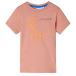 Tricou copii cu mâneci scurte portocaliu deschis 140 GartenMobel Dekor