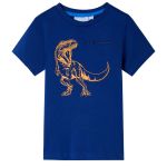 Tricou de copii cu mâneci scurte albastru închis, 104 GartenMobel Dekor