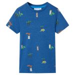 Tricou pentru copii, albastru închis melanj, 92 GartenMobel Dekor