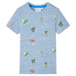 Tricou pentru copii, albastru melanj, 92 GartenMobel Dekor