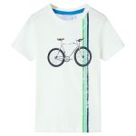 Tricou pentru copii cu mâneci scurte, ecru, 116 GartenMobel Dekor