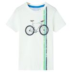 Tricou pentru copii cu mâneci scurte, ecru, 92 GartenMobel Dekor