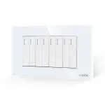 Intrerupator Mecanic 8 Posturi LUXION cu Rama din Sticla, Standard Italian, 4M SmartElectro IntelligentHouse