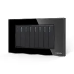 Intrerupator Mecanic 8 Posturi LUXION cu Rama din Sticla, Standard Italian, 4M SmartElectro IntelligentHouse