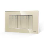 Intrerupator Mecanic 8 Posturi LUXION cu Rama din Sticla, Standard Italian, 4M SmartElectro IntelligentHouse