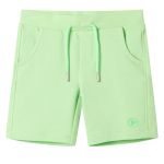 Pantaloni scurți pentru copii, verde fosforescent, 140 GartenMobel Dekor