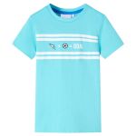 Tricou pentru copii, albastru verzui, 104 GartenMobel Dekor