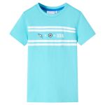 Tricou pentru copii, albastru verzui, 92 GartenMobel Dekor