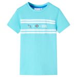 Tricou pentru copii, albastru verzui deschis, 116 GartenMobel Dekor