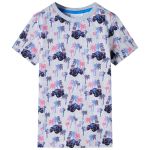 Tricou pentru copii, gri melanj, 140 GartenMobel Dekor