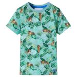 Tricou pentru copii, verde deschis melanj, 140 GartenMobel Dekor