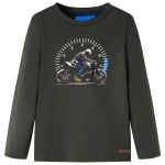 Tricou cu mâneci lungi pentru copii, kaki, 116 GartenMobel Dekor