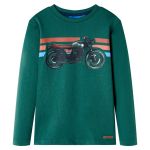 Tricou cu mâneci lungi pentru copii, verde, 116 GartenMobel Dekor