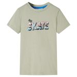 Tricou pentru copii, kaki deschis, 128 GartenMobel Dekor
