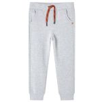 Pantaloni de trening pentru copii, gri melanj, 140 GartenMobel Dekor