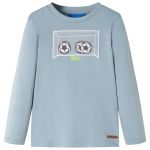 Tricou copii mâneci lungi,, albastru deschis, 104 GartenMobel Dekor