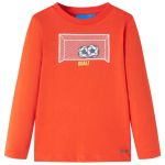 Tricou copii mâneci lungi, portocaliu aprins, 92 GartenMobel Dekor