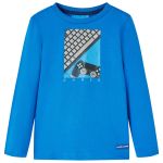 Tricou copii mâneci lungi albastru cobalt 104 GartenMobel Dekor