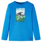 Tricou de copii cu mâneci lungi albastru cobalt 140 GartenMobel Dekor
