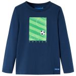Tricou de copii cu mâneci lungi bleumarin 116 GartenMobel Dekor