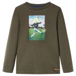 Tricou pentru copii cu mâneci lungi, kaki, 104 GartenMobel Dekor