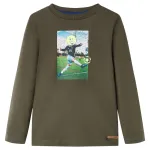 Tricou pentru copii cu mâneci lungi, kaki, 140 GartenMobel Dekor