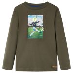 Tricou pentru copii cu mâneci lungi, kaki, 92 GartenMobel Dekor