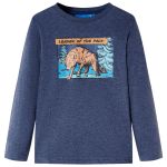 Tricou copii cu mâneci lungi, albastru închis melanj 116 GartenMobel Dekor