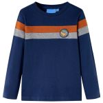 Tricou pentru copii cu mâneci lungi, bleumarin, 104 GartenMobel Dekor