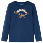 Tricou pentru copii cu mâneci lungi bleumarin 92 GartenMobel Dekor