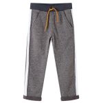 Pantaloni de trening pentru copii, gri închis melanj, 116 GartenMobel Dekor
