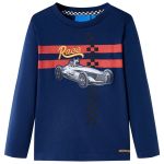 Tricou copii mâneci lungi, bleumarin, 116 GartenMobel Dekor