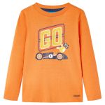 Tricou copii mâneci lungi, portocaliu închis 116 GartenMobel Dekor