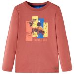 Tricou de copii cu mâneci lungi, henna, 128 GartenMobel Dekor