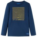 Tricou de copii cu mâneci lungi bleumarin 92 GartenMobel Dekor